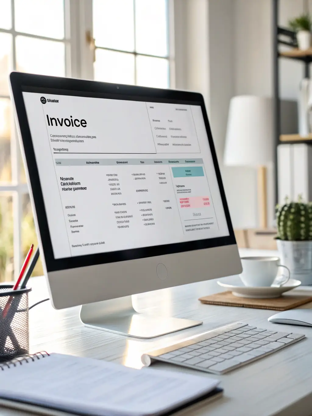 A simplified billing interface showing automated invoices and payment processing, representing effortless billing for families.